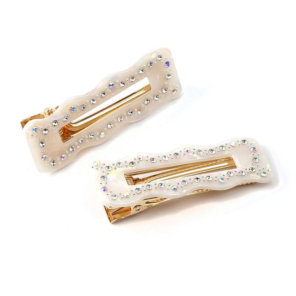 Peace of Mind Diamante Studded Hair Slides 2 Pack